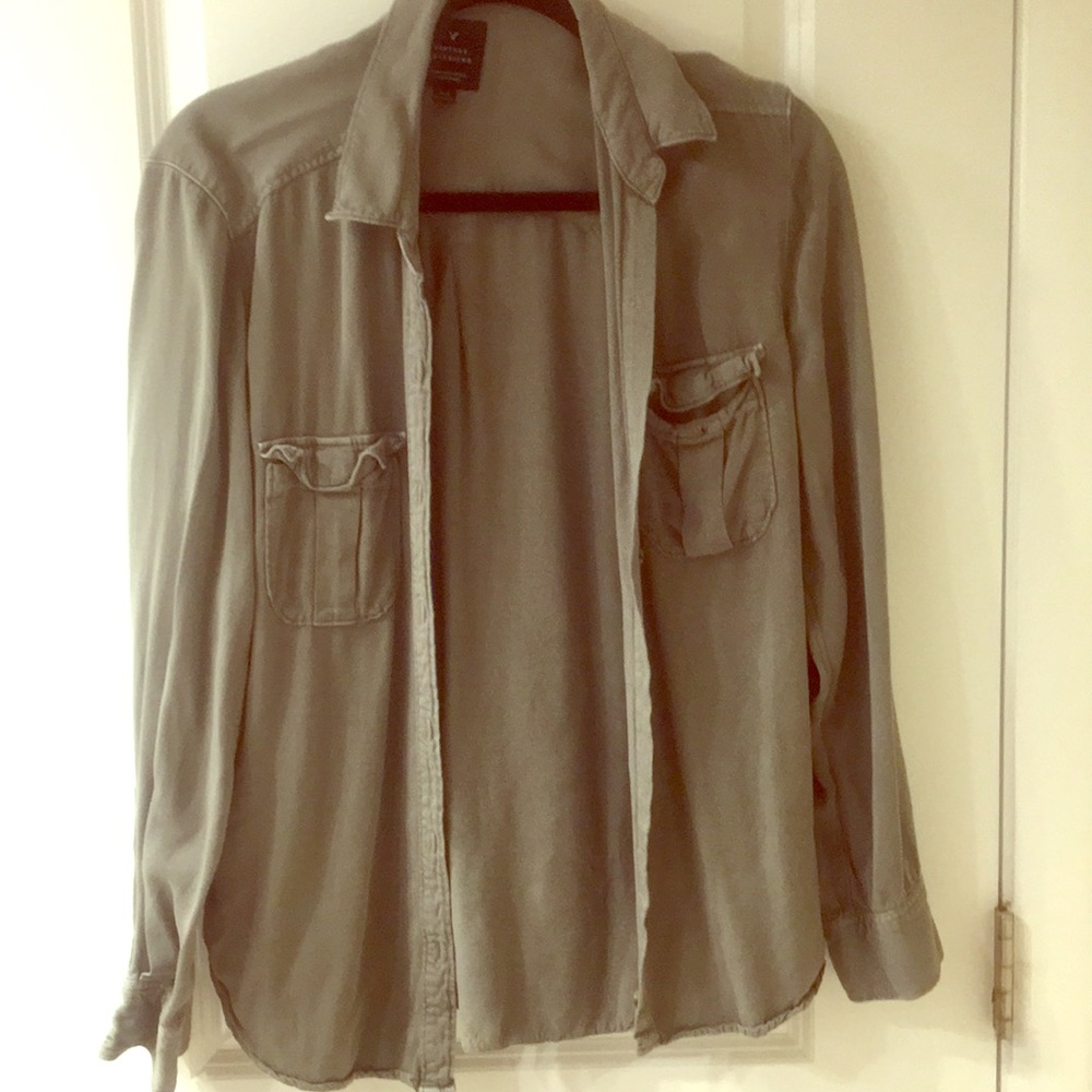 Olive Vintage Boyfriend Shirt